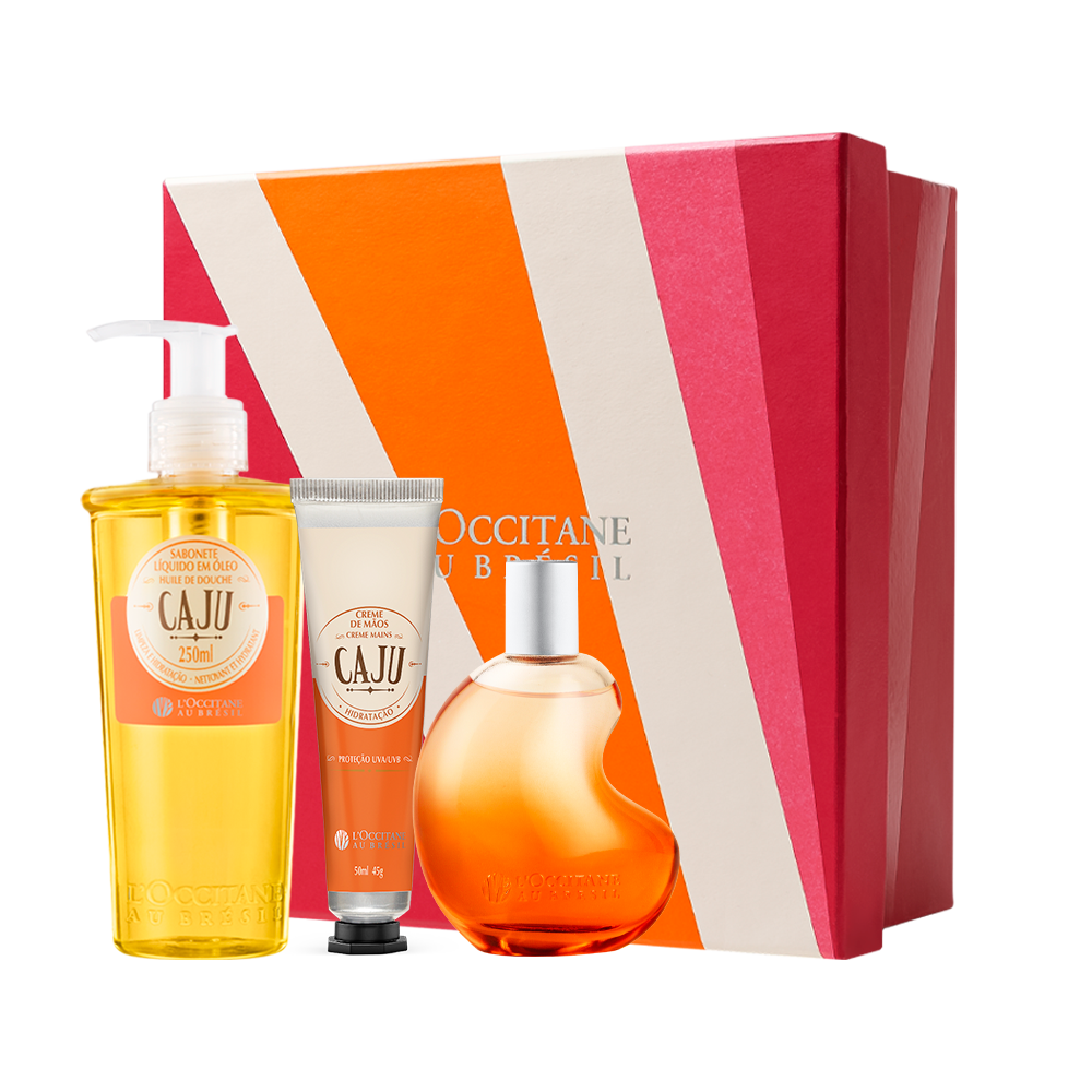 Presente Caju: &Oacute;leo de Banho, Creme de M&atilde;os e Eau de Parfum, ,  large image number 0